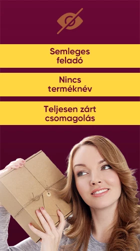 100% diszkrét csomagolás - semleges feladó, nincs terméknév, teljesen zárt csomagolás - tudj meg többet! - Szexshop.hu sex shop