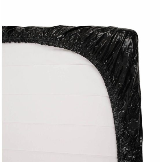 Fényes lepedő - gumírozott - 220 x 220cm (fekete)