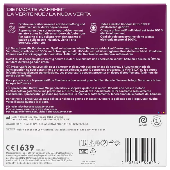 Durex Love Mix - óvszer csomag (40db)