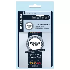 Mister Size óvszer Tesztcsomag Péniszmérővel - 3 db