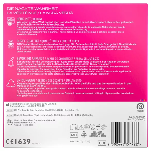 Durex - Pleasure Me óvszer (40 db)