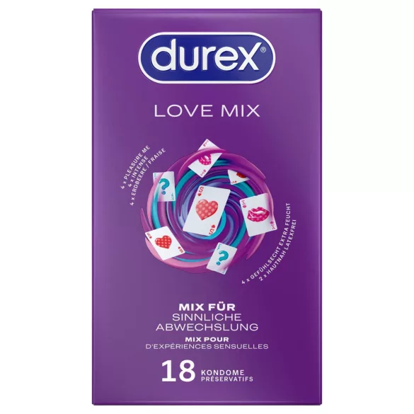 Durex Love Mix - óvszer csomag (18db)