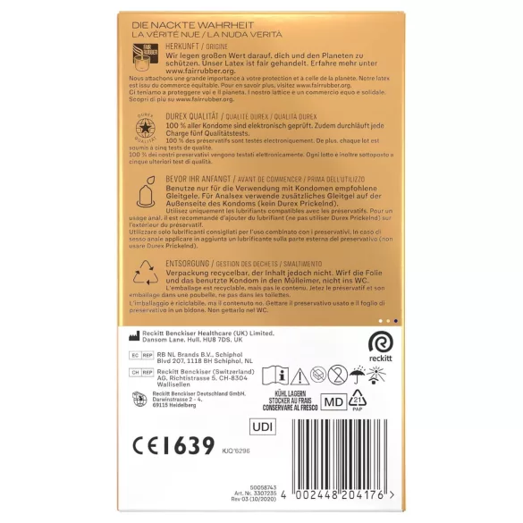 Durex Hautnah - extra síkosított óvszer (10db)