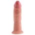King Cock 9 - tapadókorongos élethű dildó (23cm) - natúr