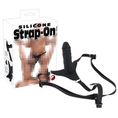 You2Toys - Silicon Strap-On - felcsatolható dildó (fekete)