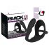 Black Velvets - pénisz- és heregyűrűs anál dildó (fekete)