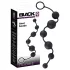Black Velvets - 7 gyöngyös anal beads kihúzó gyűrűvel (fekete)