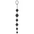 Black Velvets - 7 gyöngyös anal beads kihúzó gyűrűvel (fekete)