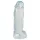 Crystal Clear Big Dong - zselés óriás dildó (21,5 cm)