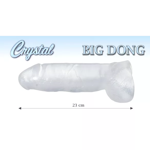 Crystal Clear Big Dong - zselés óriás dildó (21,5 cm)
