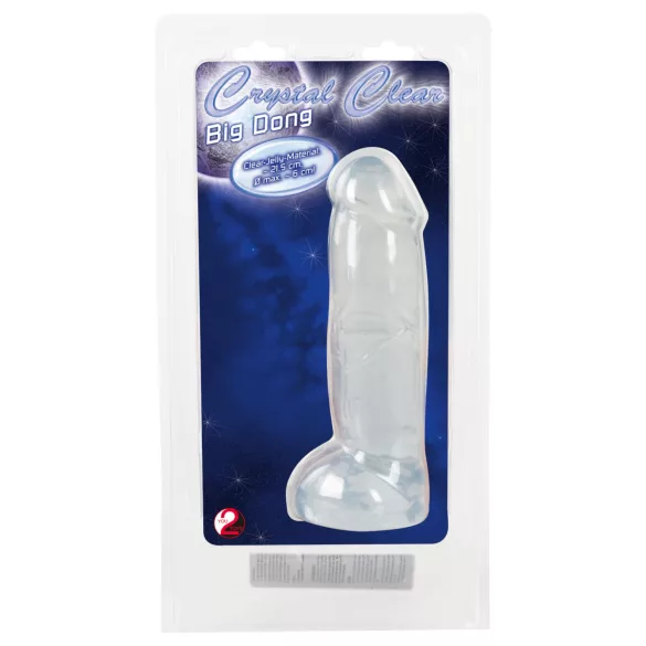 Crystal Clear Big Dong - zselés óriás dildó (21,5 cm)