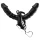 Pipedream - Felcsatolható dupla vibrátor (fekete) - Fetish