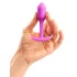 b-Vibe Snug Plug 1 - anál plug belső súllyal (55 g, pink)
