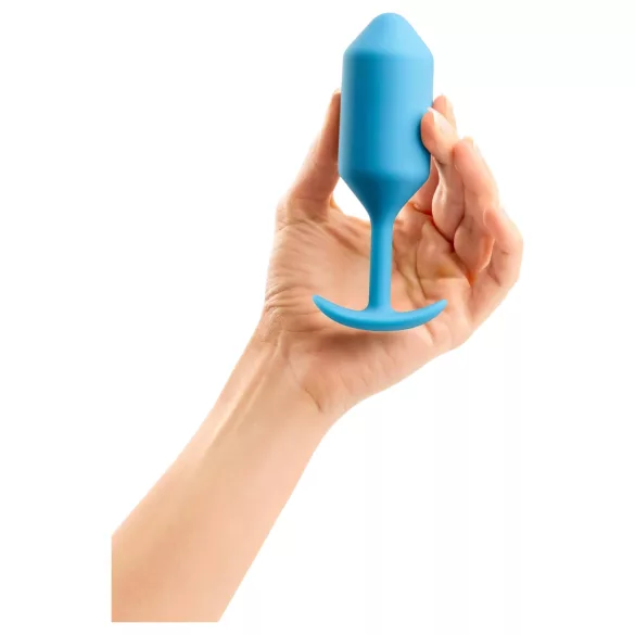 b-Vibe Snug Plug 3 - kék dupla golyós, súlyozott anál plug (180 g)
