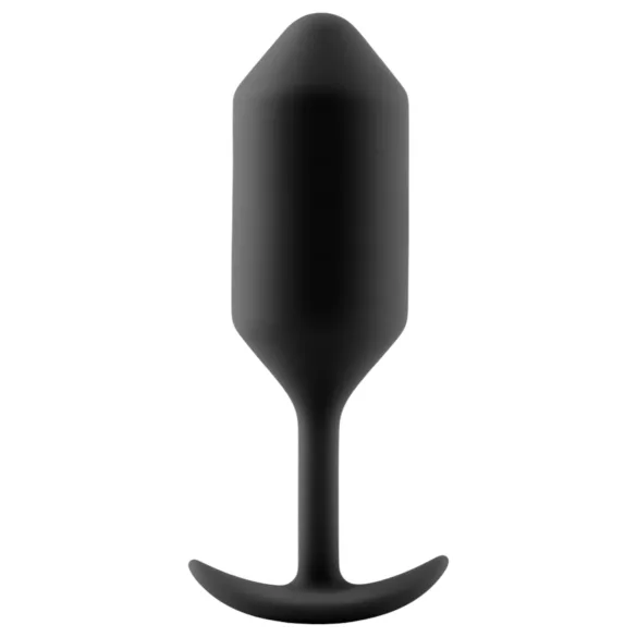 b-vibe Snug Plug 3 - dupla golyós butt plug (180g) - fekete