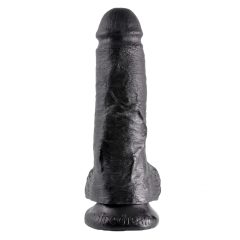 King Cock 8 herés dildó (20 cm) - fekete
