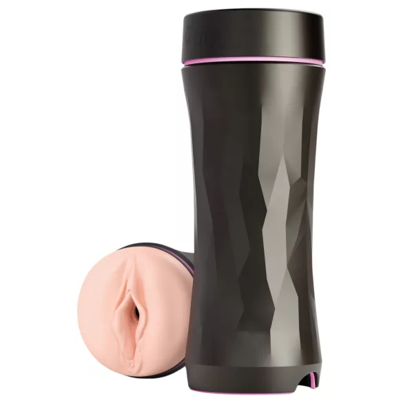 mystim Opus E Vagina - elektro művagina (natúr-fekete)