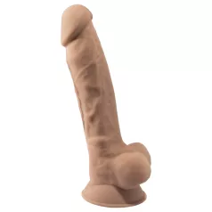 Silexd 7 - tapadókorongos dildó - 17,5 cm (testszínű)