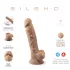 Silexd 7 - tapadókorongos dildó - 17,5 cm (testszínű)