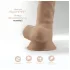 Silexd 7 - tapadókorongos dildó - 17,5 cm (testszínű)