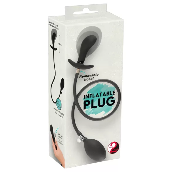 You2Toys - pumpálható anál tágító plug (fekete)