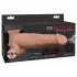 Pipedream Fetish Strap-On 9 - felcsatolható, üreges, spriccelő dildó (testszínű)