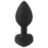 You2Toys Anal Plug - fehér köves anál plug (fekete)