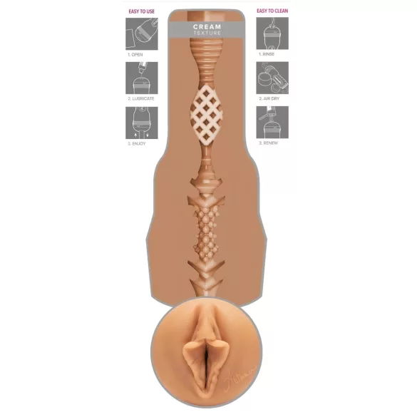 Fleshlight Autumn Falls Cream - élethű vagina (testszínű)