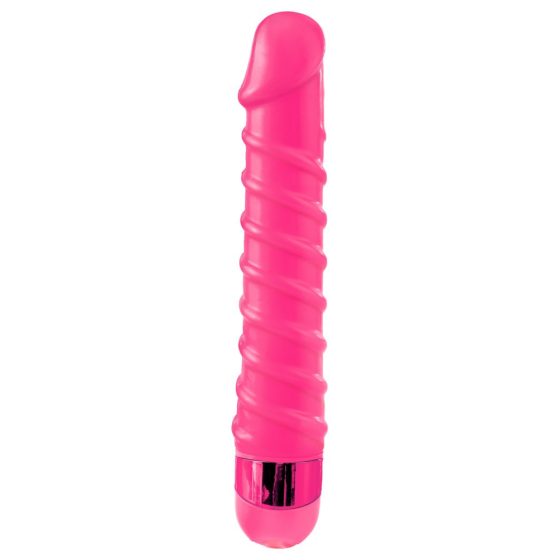 Classix Candy Twirl - szex-spirál műpénisz vibrátor (pink)