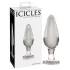 Icicles No. 26 - kúpos, üveg anál plug (átlátszó)