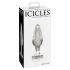 Icicles No. 26 - kúpos, üveg anál plug (átlátszó)