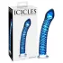 Icicles No. 29 - spirál, pénisz üveg dildó (kék)