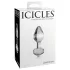 Icicles No. 44 - kúpos, üveg anál plug (átlátszó)