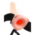 Pipedream Fetish Strap-On 8 - felcsatolható üreges vibrátor (testszínű)