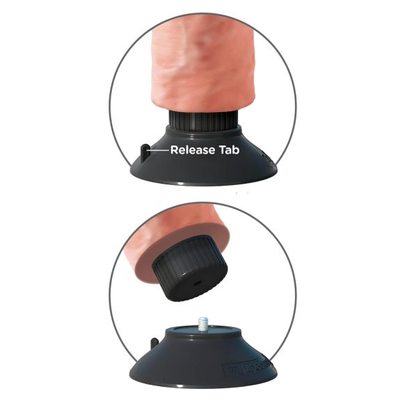 King Cock 9 - hajlítható, tapadókorongos vibrátor (26cm) - natúr