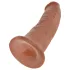 King Cock 9 - tapadókorongos élethű dildó (23cm) - sötét natúr
