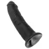 King Cock 9 - tapadótalpas dildó (fekete)