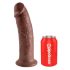 King Cock 10 - nagy tapadókorongos dildó (25cm) - barna