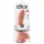 King Cock 9 - nagy tapadókorongos, herés dildó (23cm) - natúr