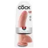 King Cock 9 - nagy tapadókorongos, herés dildó (23cm) - natúr