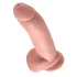 King Cock 9 - nagy tapadókorongos, herés dildó (23cm) - natúr