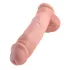 King Cock 11 - tapadókorongos, herés dildó (28cm) - natúr
