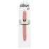 King Cock 12 Slim - élethű dupla dildó (31cm) - natúr