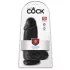 King Cock 9 Chubby - tapadókorongos, herés dildó (23cm) - fekete