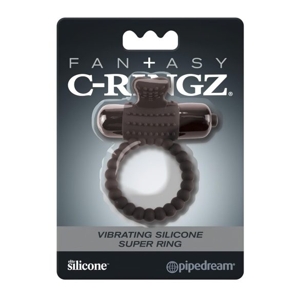 Pipedream Fantasy C-Ringz - vibrációs péniszgyűrű (fekete)