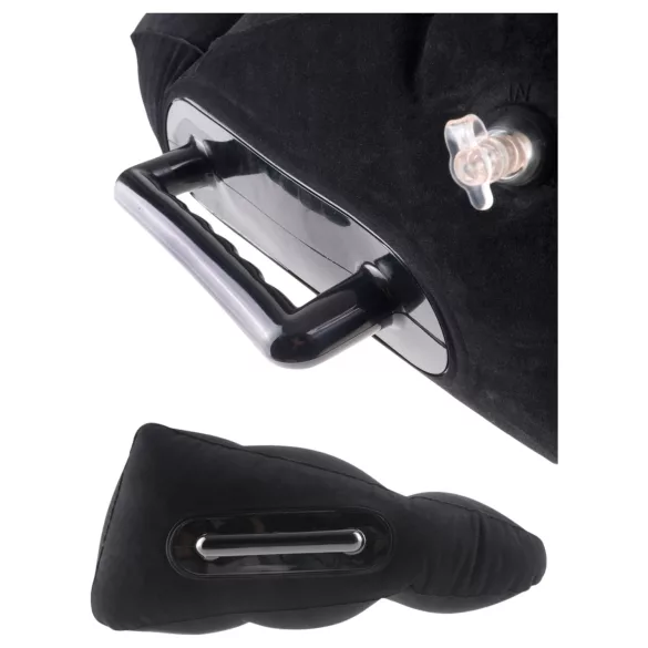 Fetish Fantasy - felfújható szexpárna kapaszkodóval (fekete)