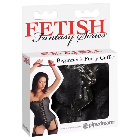 Fetish Fantasy - plüss bilincs (fekete)