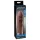 Pipedream X-TENSION Mega 2 - élethű péniszköpeny (20,3 cm) - sötét natúr