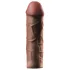 Pipedream X-TENSION Mega 2 - élethű péniszköpeny (20,3 cm) - sötét natúr