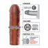 Pipedream X-TENSION Mega 2 - élethű péniszköpeny (20,3 cm) - sötét natúr
